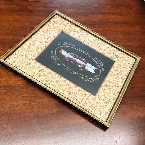 Vintage Primitive Print Victorian Boy Arlene B. Kaminsky - Picture 2 of 4